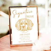 Cocker Spaniel Gepersonaliseerde Signature Drink