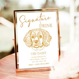 Cocker Spaniel Gepersonaliseerde Signature Drink Poster