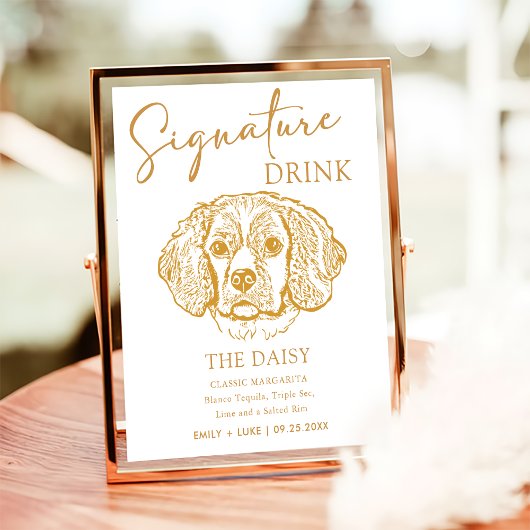 Cocker Spaniel Gepersonaliseerde Signature Drink Poster