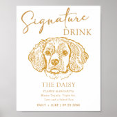 Cocker Spaniel Gepersonaliseerde Signature Drink Poster (Voorkant)
