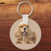 Cocker Spaniel Gewoon Schattige Sleutelhanger (Voorkant)
