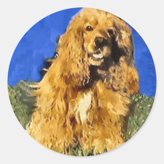 Cocker Spaniel Gifts Ronde Sticker (Voorkant)