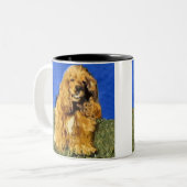 Cocker Spaniel Gifts Tweekleurige Koffiemok (Voorkant links)