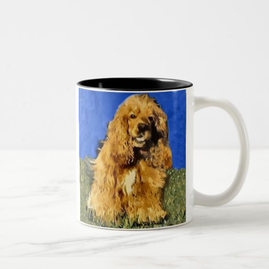 Cocker Spaniel Gifts Tweekleurige Koffiemok (Rechts)