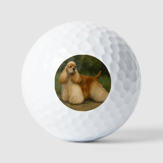 Cocker Spaniel Golfballen (Voorkant)