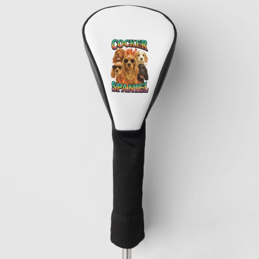 Cocker Spaniel Golfheadcover (Voorkant)