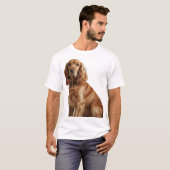 Cocker Spaniel Gouden Portret T-shirt (Voorkant volledig)