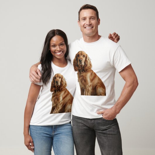 Cocker Spaniel Gouden Portret T-shirt (Unisex)