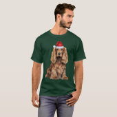 Cocker Spaniel Grappig Kerstmis Kerstman Hond T-shirt (Voorkant volledig)