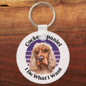 Cocker Spaniel grappige quote sleutelhanger (Voorkant)
