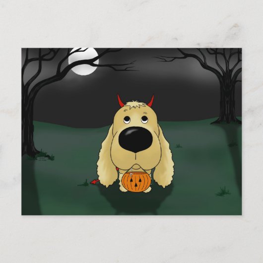 Cocker Spaniel Halloween Briefkaart (Voorkant)