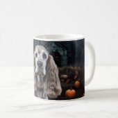 Cocker Spaniel Halloween Engverwekkend Koffiemok (Voorkant rechts)