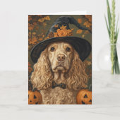 Cocker Spaniel Halloween Feestdagen Kaart (Voorkant)