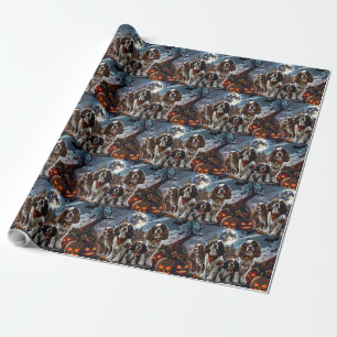 Cocker Spaniel Halloween Griezelen Cadeaupapier