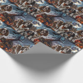 Cocker Spaniel Halloween Griezelen Cadeaupapier (Hoek)