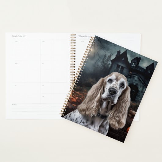 Cocker Spaniel Halloween Griezelen Planner (Display)