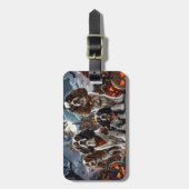 Cocker Spaniel Halloween Griezelig Bagagelabel (Voorkant verticaal)