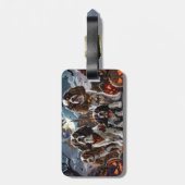 Cocker Spaniel Halloween Griezelig Bagagelabel (Achterkant verticaal)