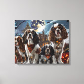 Cocker Spaniel Halloween Griezelig Canvas Afdruk (Voorkant)