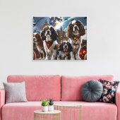 Cocker Spaniel Halloween Griezelig Canvas Afdruk (Insitu (Woonkamer))