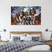 Cocker Spaniel Halloween Griezelig Canvas Afdruk (Insitu (Slaapkamer))