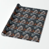Cocker Spaniel Halloween Scary Cadeaupapier (Uitgerold)