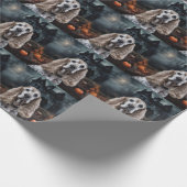 Cocker Spaniel Halloween Scary Cadeaupapier (Hoek)