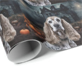 Cocker Spaniel Halloween Scary Cadeaupapier (Rol Hoek)