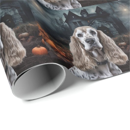 Cocker Spaniel Halloween Scary Cadeaupapier (Rol Hoek)