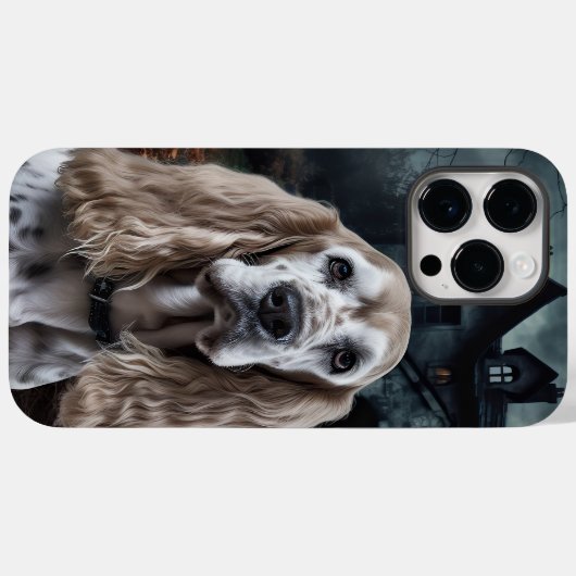 Cocker Spaniel Halloween Scary Case-Mate iPhone Case (Achterkant (horizontaal))