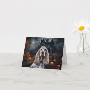 Cocker Spaniel Halloween Scary Kaart