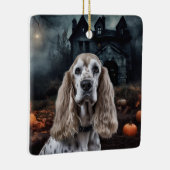Cocker Spaniel Halloween Scary Keramisch Ornament (Rechts)
