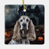 Cocker Spaniel Halloween Scary Keramisch Ornament (Voorkant)