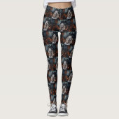 Cocker Spaniel Halloween Scary Leggings (Voorkant)