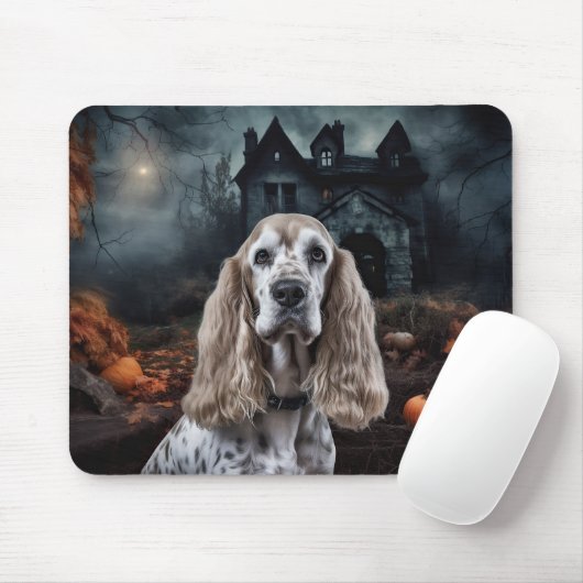 Cocker Spaniel Halloween Scary Muismat (Met muis)