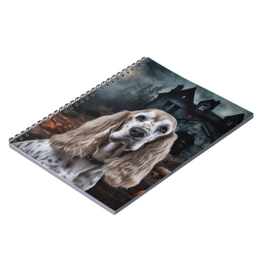 Cocker Spaniel Halloween Scary Notitieboek (Linkerzijde)