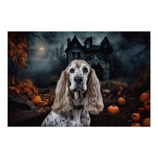 Cocker Spaniel Halloween Scary Perfect Poster (Voorkant)