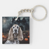 Cocker Spaniel Halloween Scary Sleutelhanger (Achterkant)