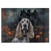Cocker Spaniel Halloween Scary Snijplank (Voorkant)