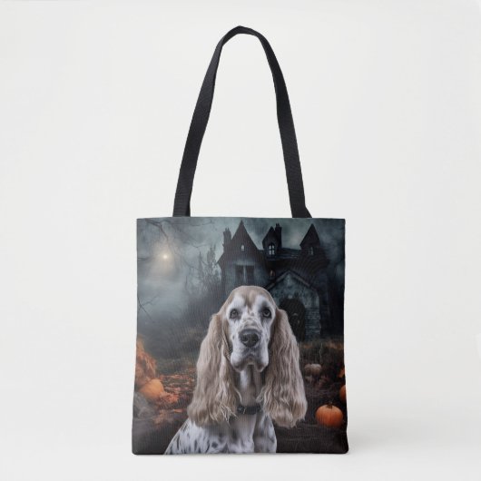 Cocker Spaniel Halloween Scary Tote Bag (Voorkant)