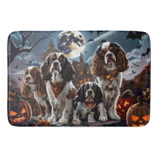 Cocker Spaniel Halloween Spokengeest Badmat (Voorkant)