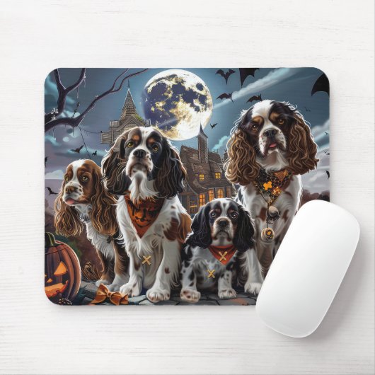 Cocker Spaniel Halloween Spokengeest Muismat (Met muis)