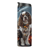 Cocker Spaniel Halloween Spokengeest Thermosbeker (Geroteerd rechts)