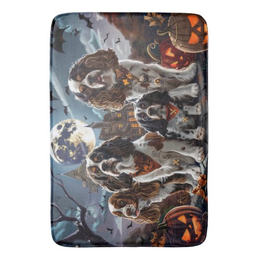 Cocker Spaniel Halloween Spooky Badmat (Voorkant Verticaal)