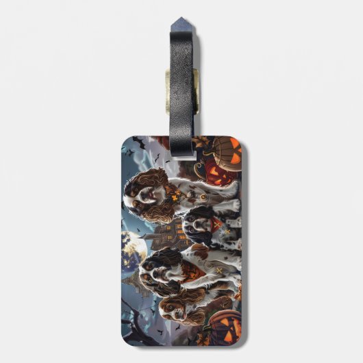 Cocker Spaniel Halloween Spooky Bagagelabel (Achterkant verticaal)