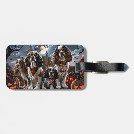 Cocker Spaniel Halloween Spooky Bagagelabel (Achterkant horizontaal)