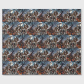 Cocker Spaniel Halloween Spooky Cadeaupapier (Vlak)