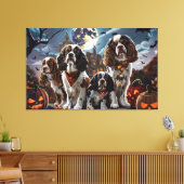 Cocker Spaniel Halloween Spooky Canvas Afdruk (Insitu (Woonkamer))