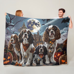 Cocker Spaniel Halloween Spooky Fleece Deken