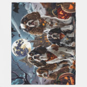Cocker Spaniel Halloween Spooky Fleece Deken (Voorkant)